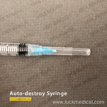 Self-destroying Safety Vaccination Syringe